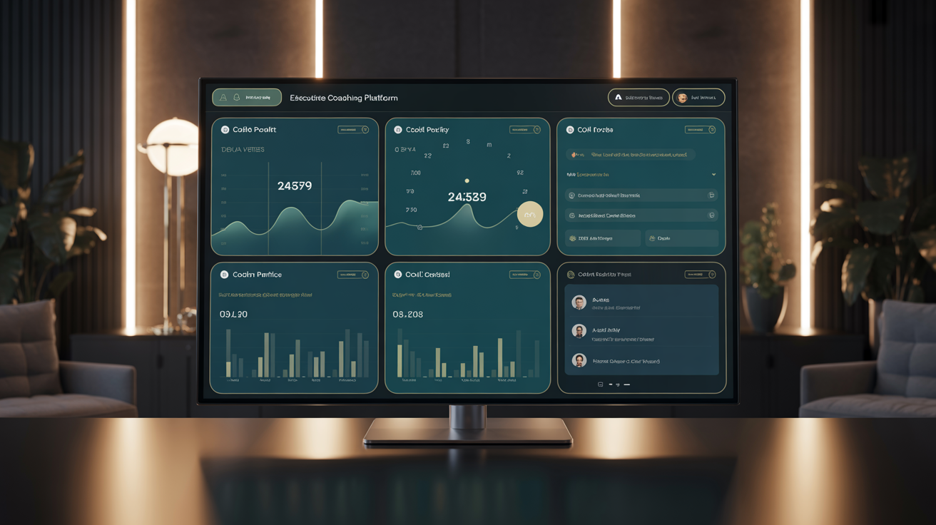 Aiden AI coaching platform dashboard showing goal tracking, coaching insights, and leadership analytics